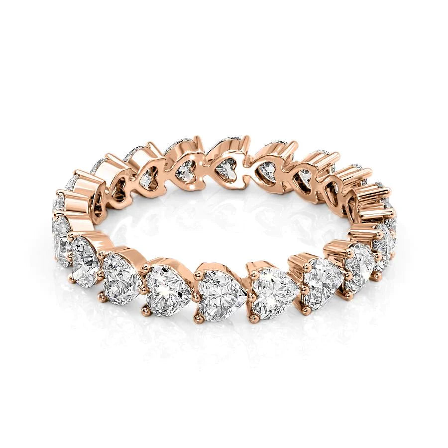 2.5ct Monika Heart Cut Moissanite Ring - Rose Gold