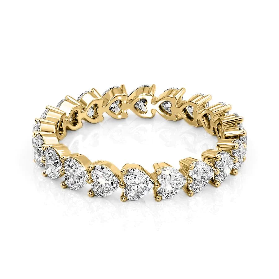 2.5ct Monika Heart Cut Moissanite Ring - Gold