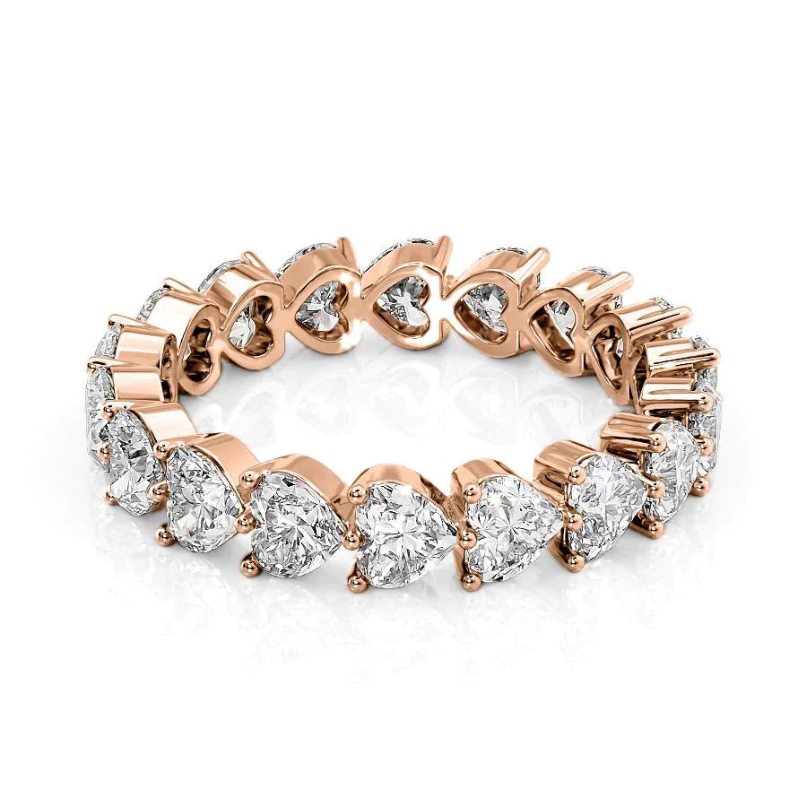 3ct Balara Heart Cut Moissanite Ring - Rose Gold