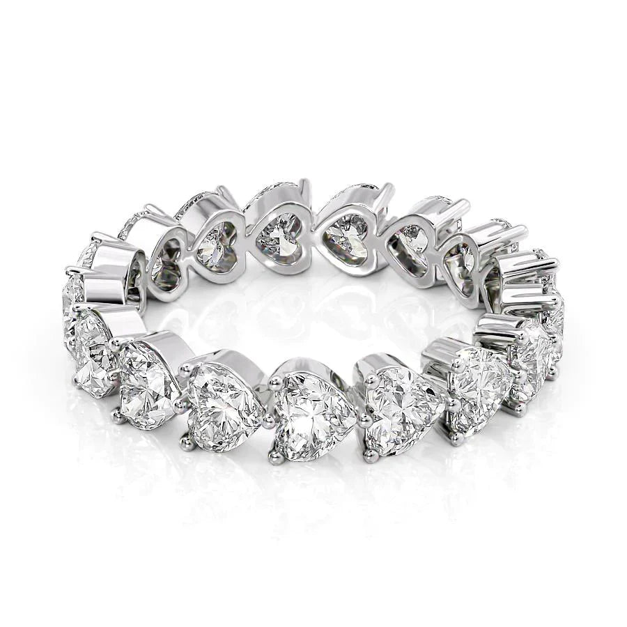 3.5ct Valara Heart Cut Moissanite Ring - Silver