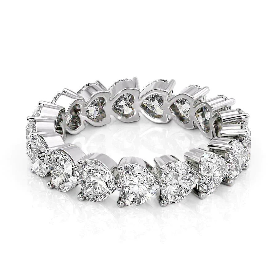 4.5ct Chryseis Heart Cut Moissanite Ring - Silver