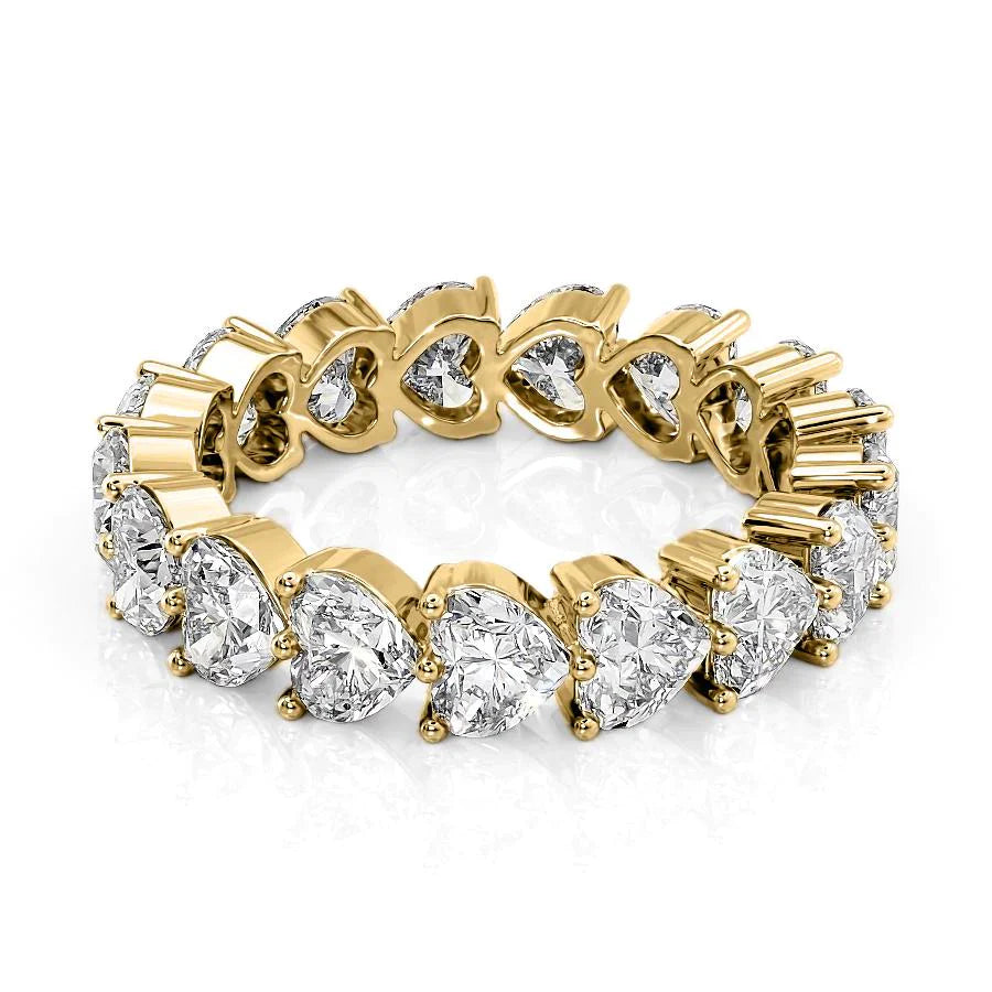 4.5ct Chryseis Heart Cut Moissanite Ring - Gold