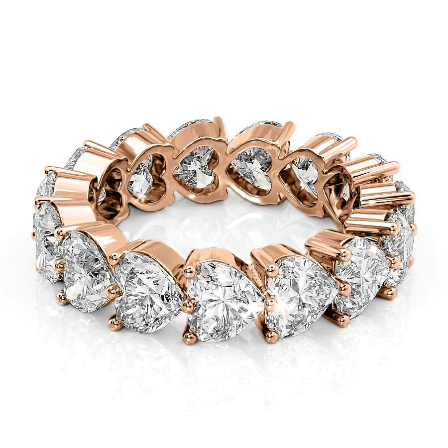 7ct Iracema Heart Cut Moissanite Ring - Rose Gold