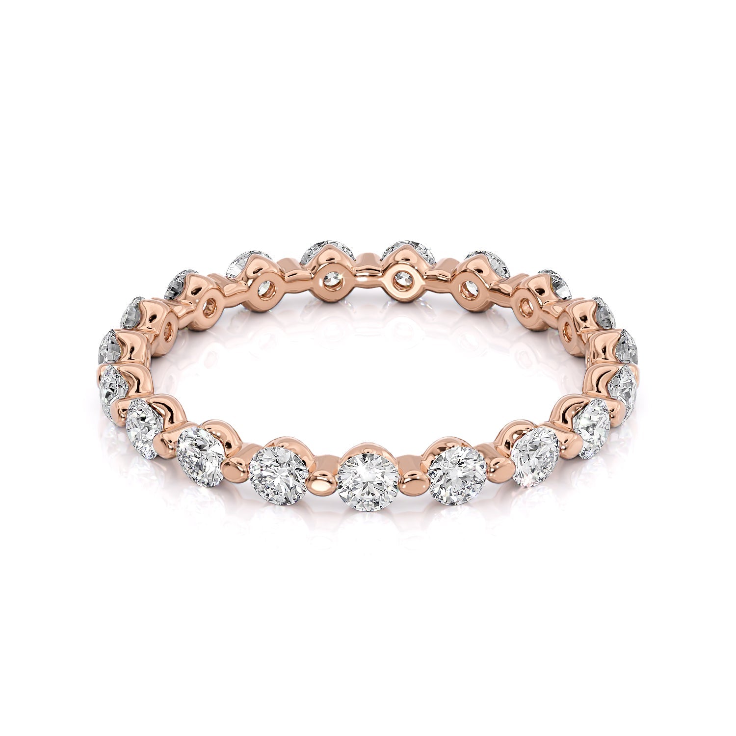 1ct Emilinda Round Cut Moissanite Ring - Rose Gold