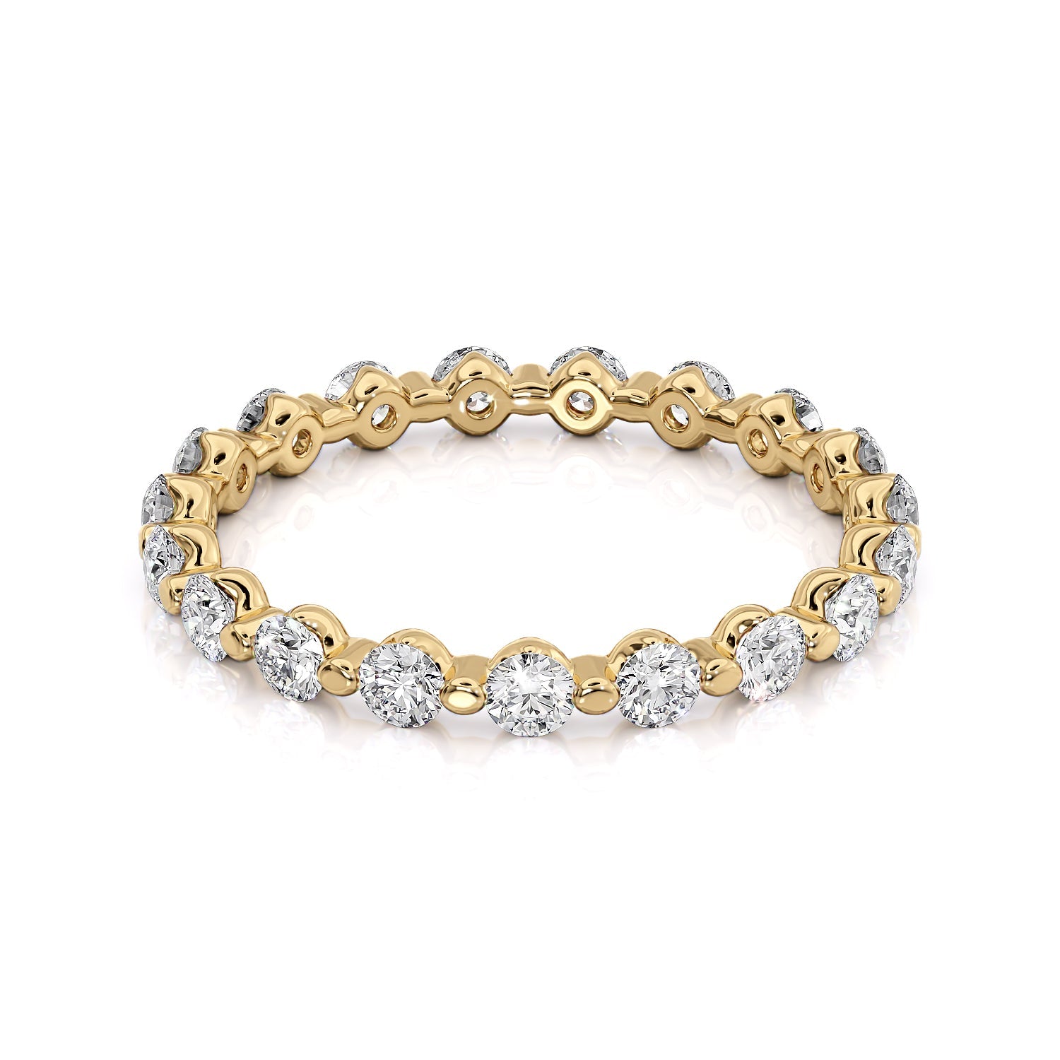1ct Emilinda Round Cut Moissanite Ring - Gold