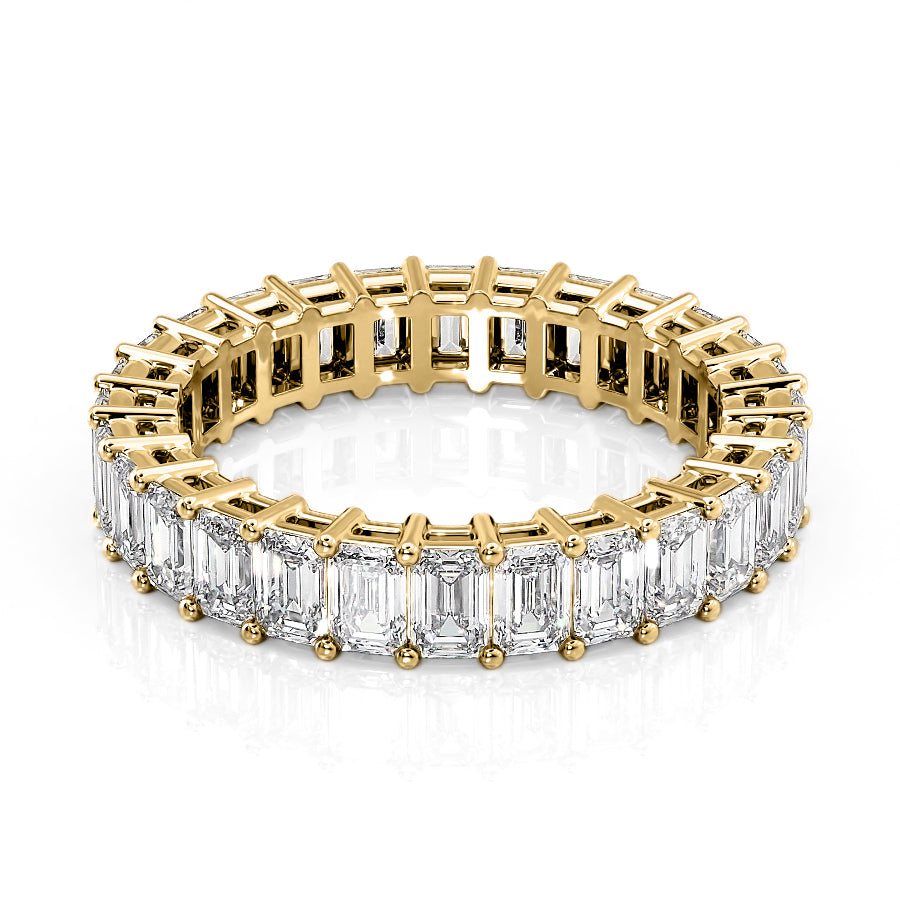4ct Callida Emerald Cut Moissanite Ring - Gold