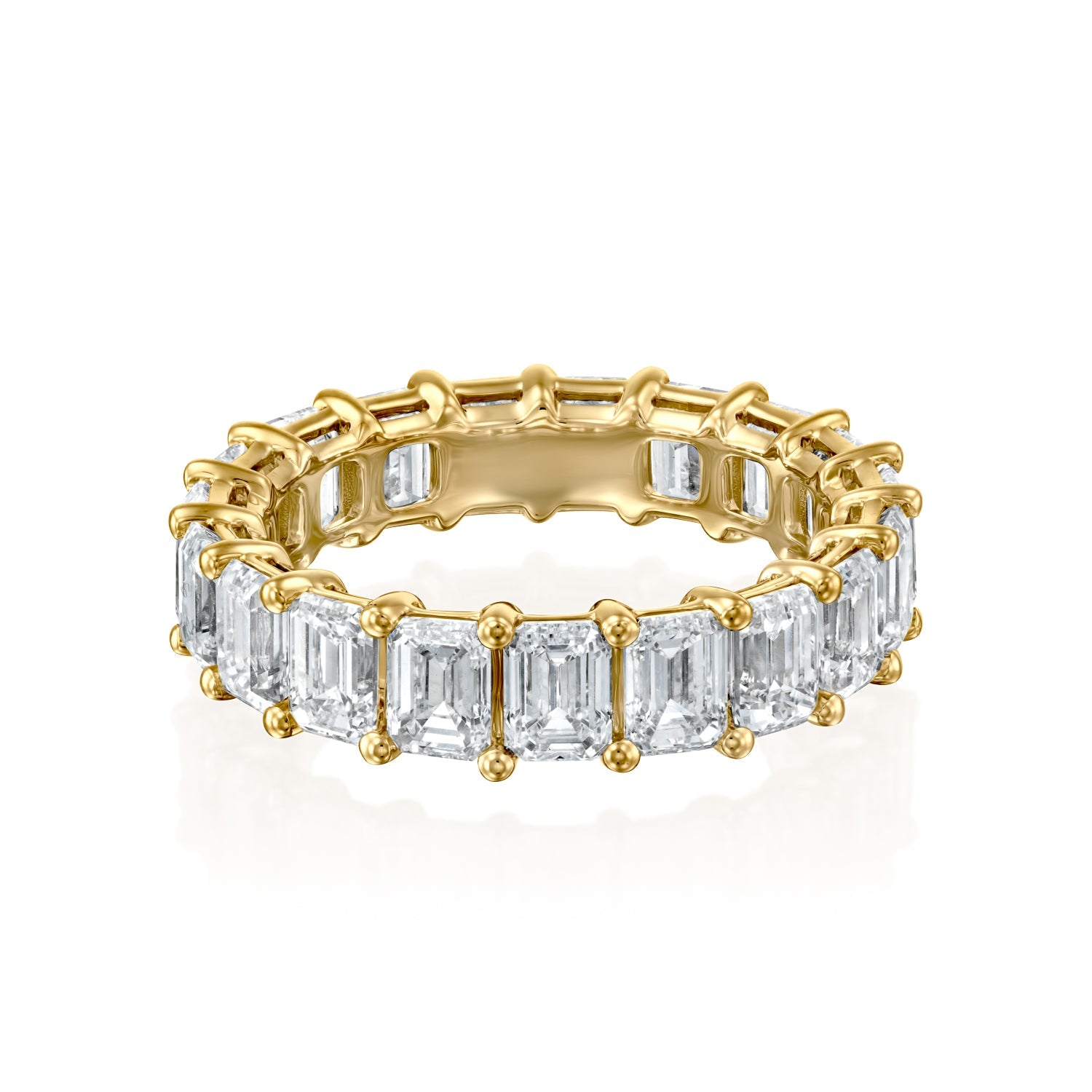 5ct Filomela Emerald Cut Moissanite Ring - Gold