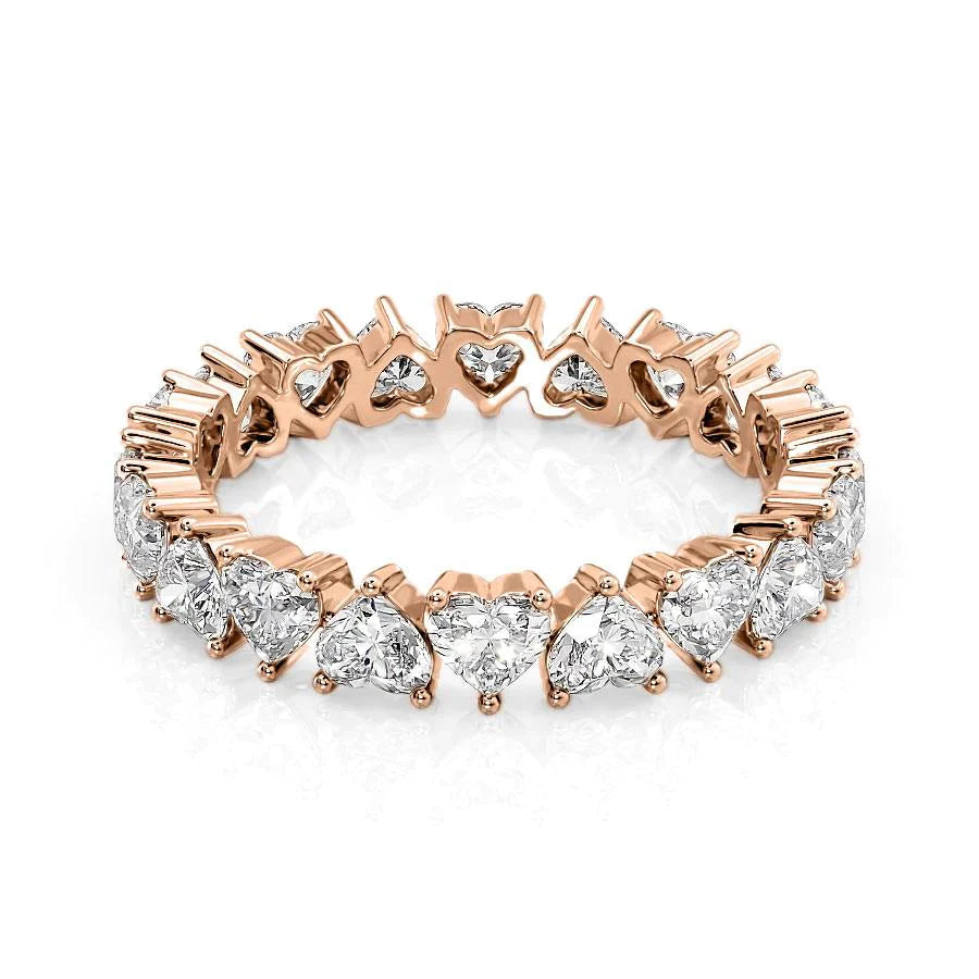 2.5ct Petronela Heart Cut Moissanite Ring - Rose Gold