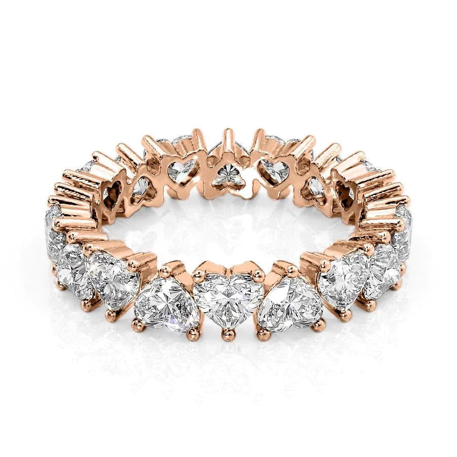 4ct Amada Heart Cut Moissanite Ring - Rose Gold