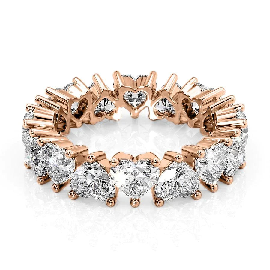 5.5ct Pavena Heart Cut Moissanite Ring - Rose Gold