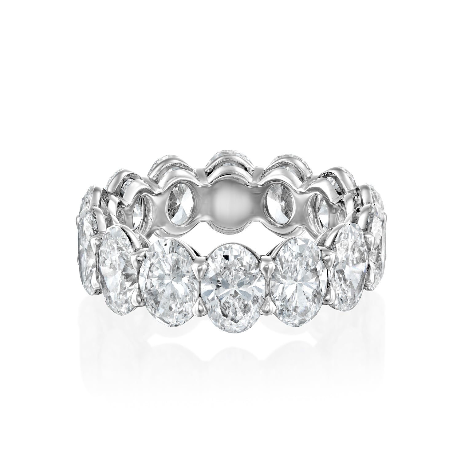 3ct Kemala Oval Cut Moissanite Ring - Silver