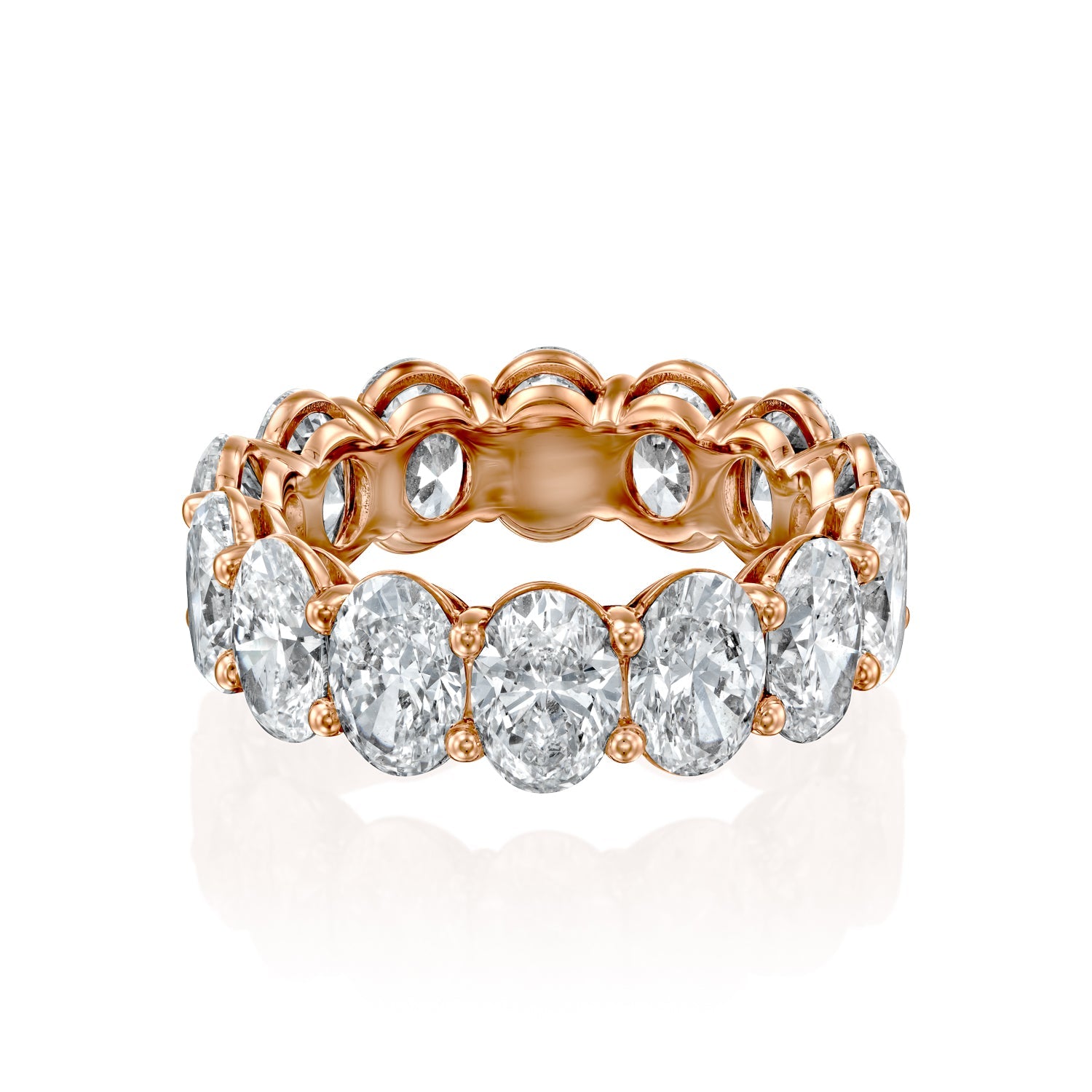 7ct Surena Oval Cut Moissanite Ring - Rose Gold