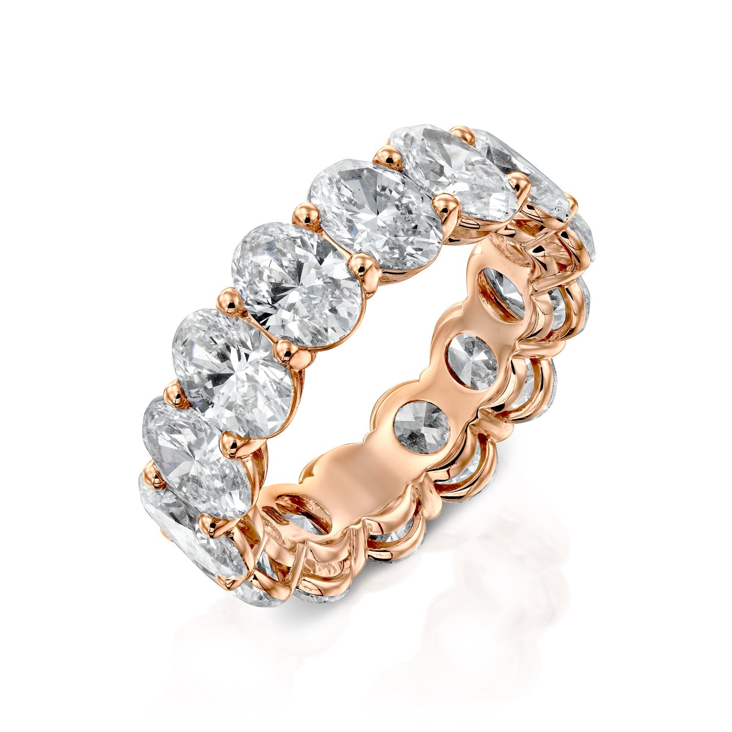 7ct Surena Oval Cut Moissanite Ring - Rose Gold