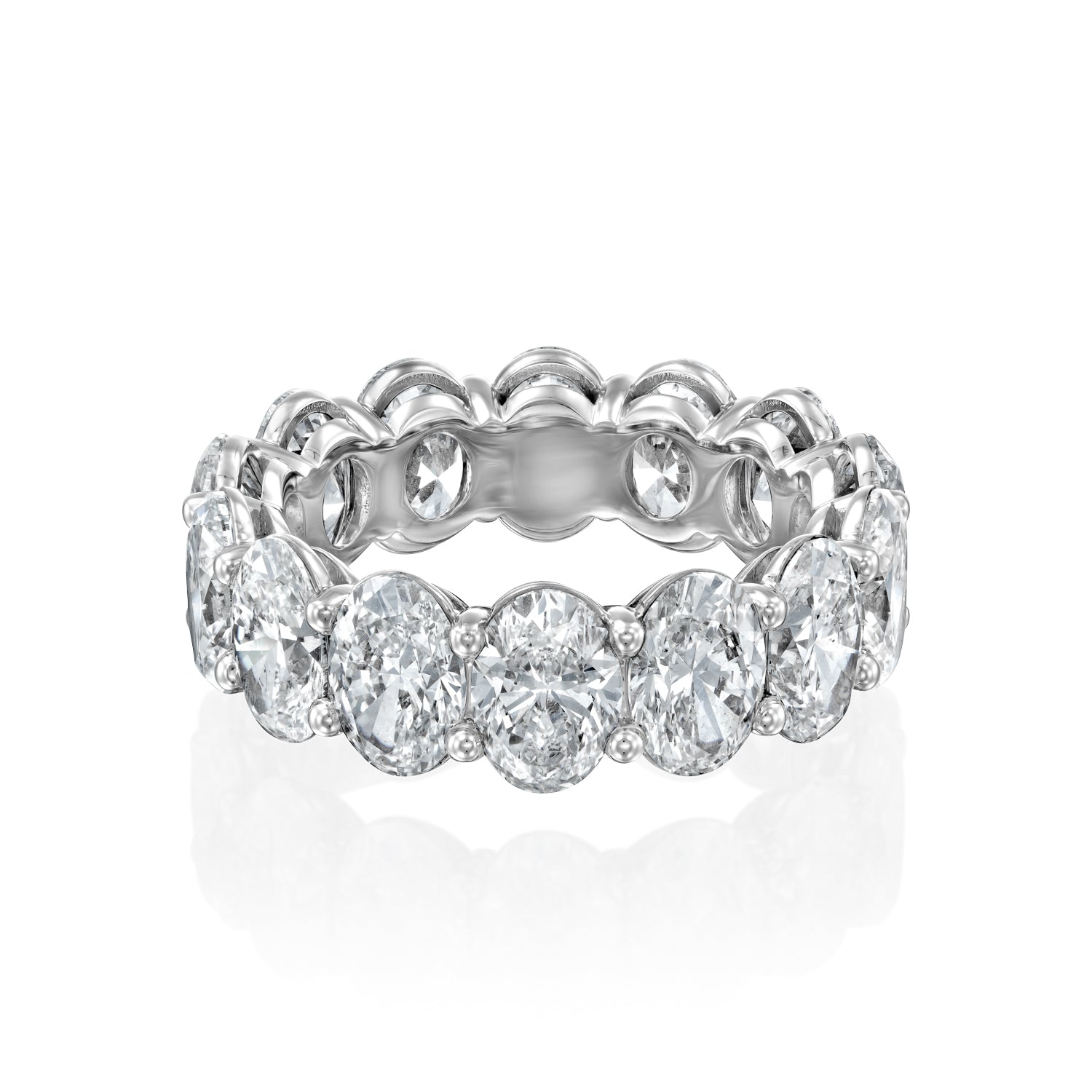 7ct Surena Oval Cut Moissanite Ring - Silver