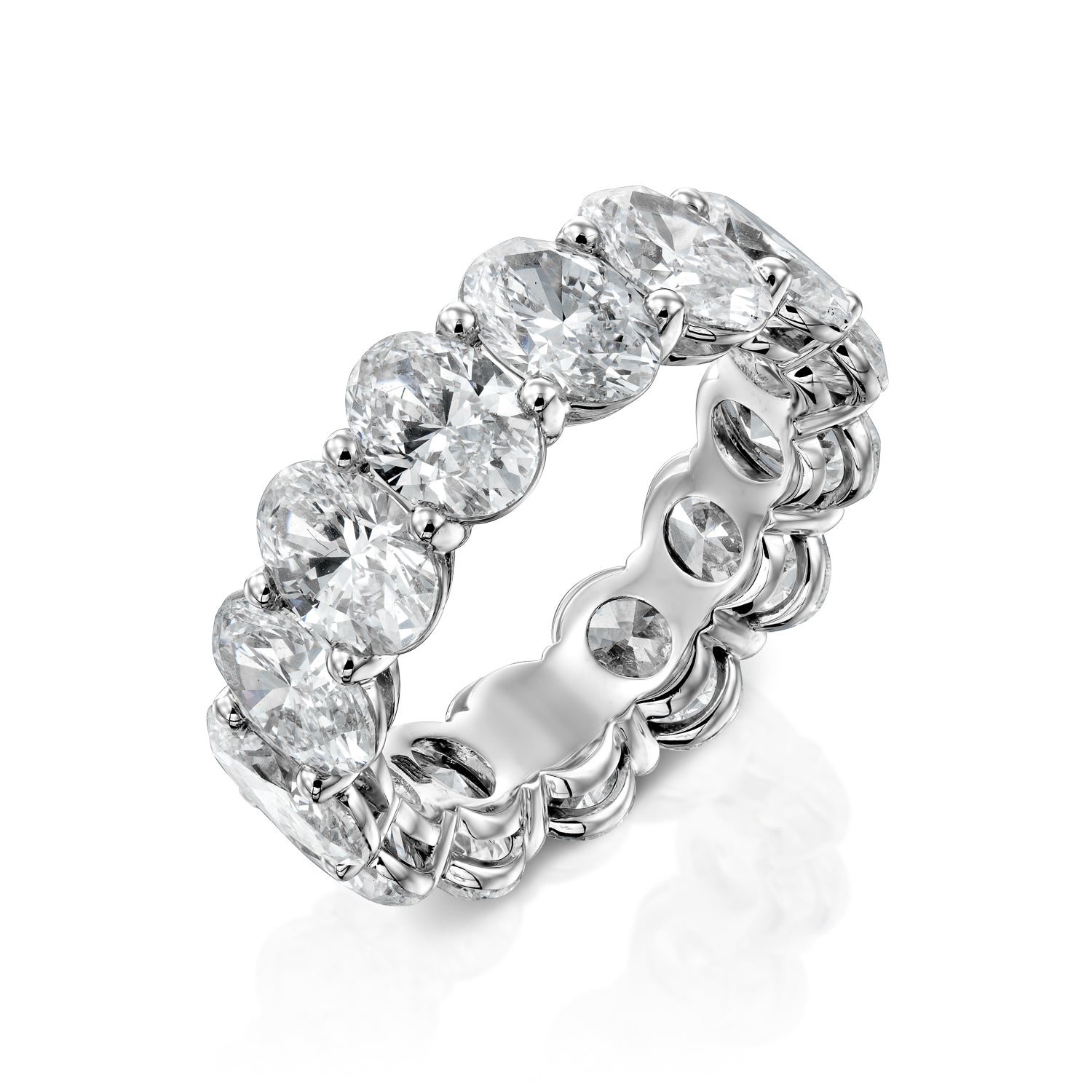 7ct Surena Oval Cut Moissanite Ring - Silver