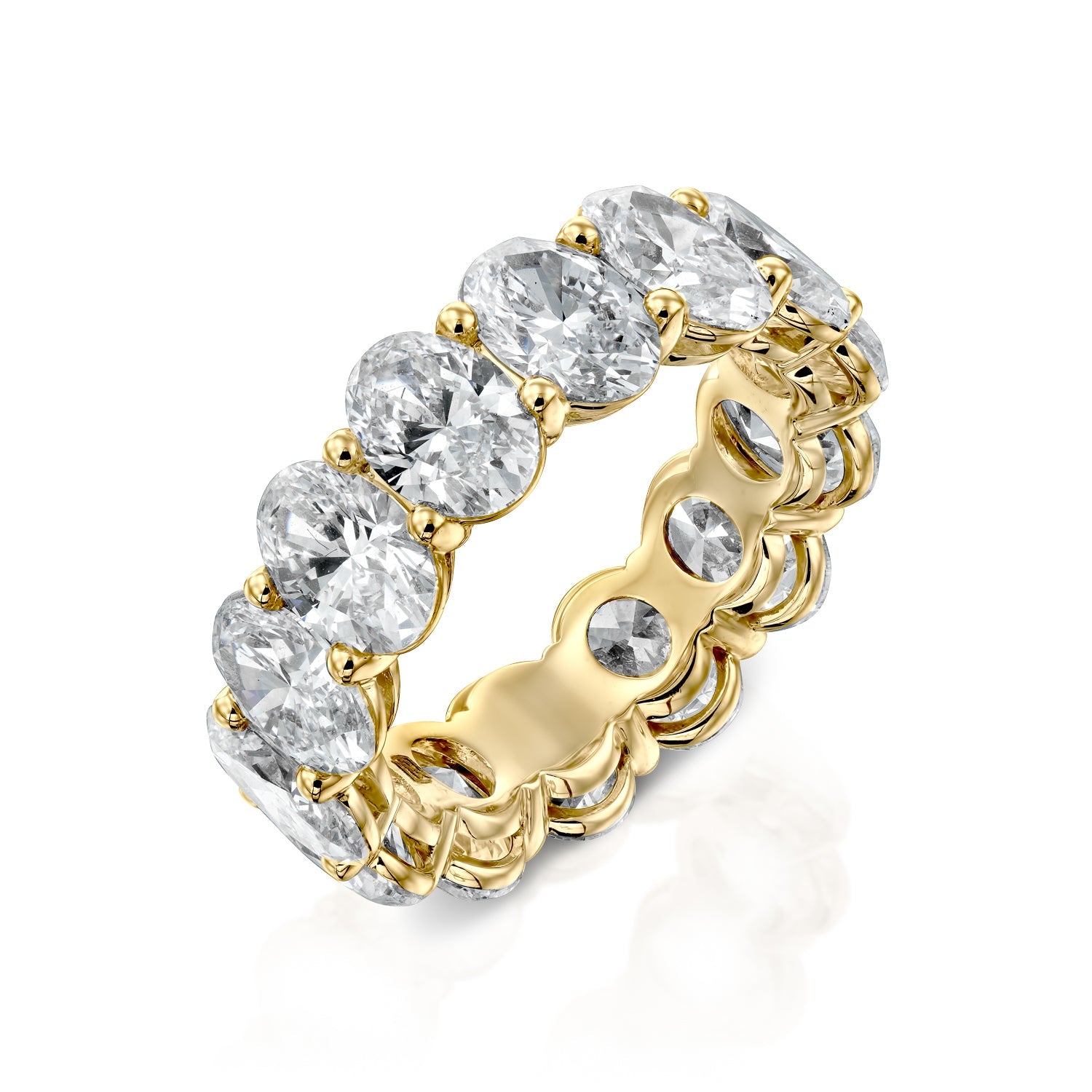 7ct Surena Oval Cut Moissanite Ring - Gold