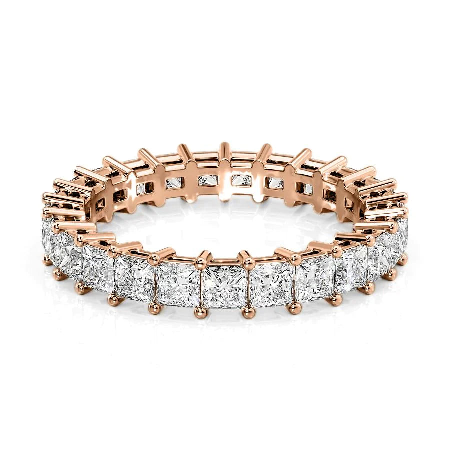 2.5ct Heroina Princess Cut Moissanite Ring - Rose Gold