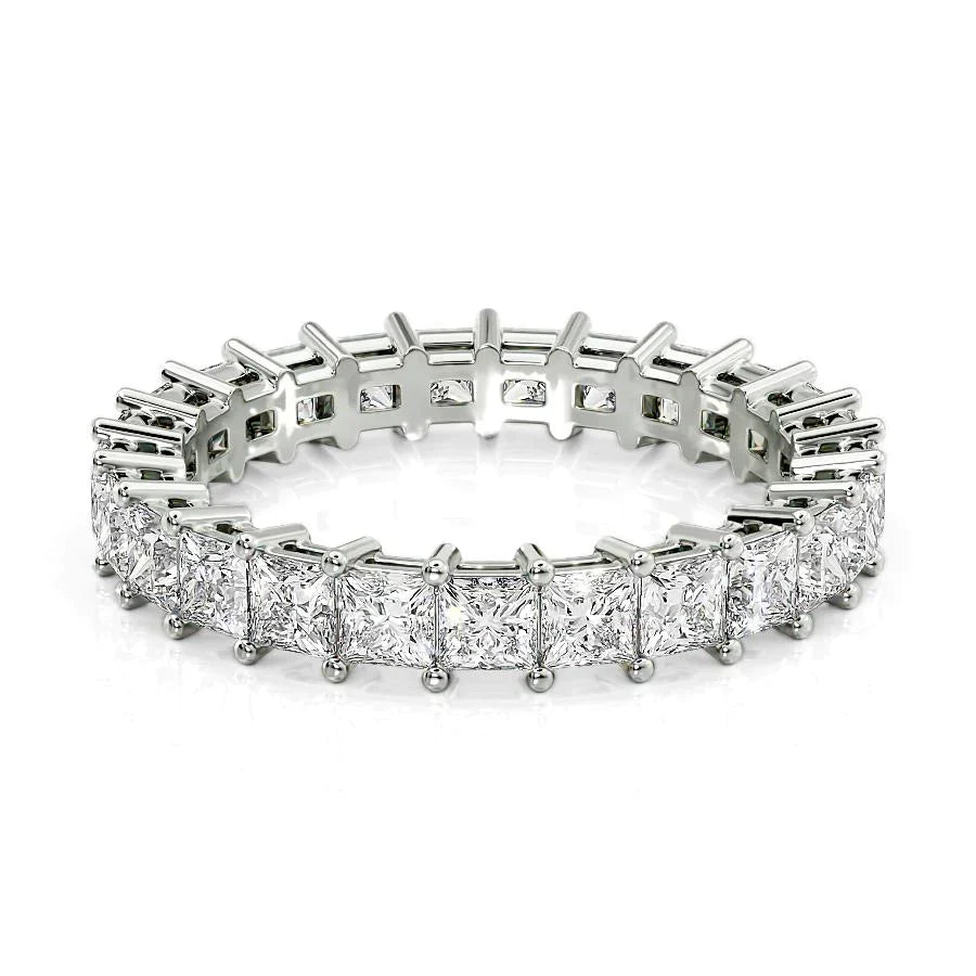 2.5ct Heroina Princess Cut Moissanite Ring - Silver