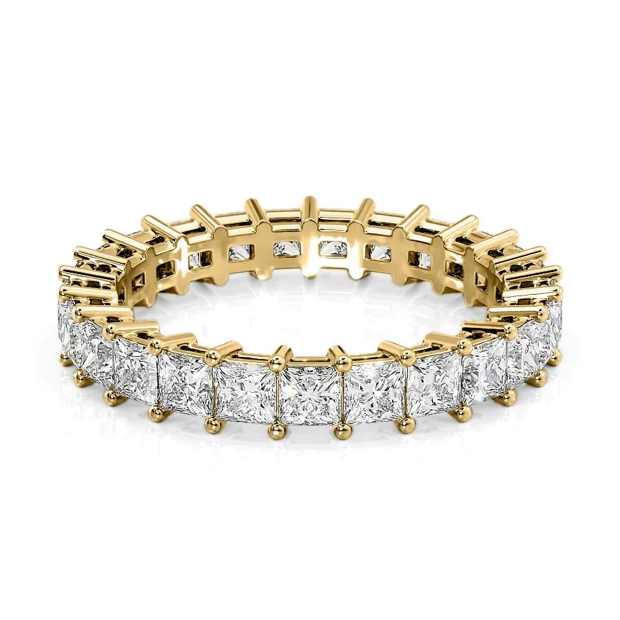 2.5ct Heroina Princess Cut Moissanite Ring - Gold