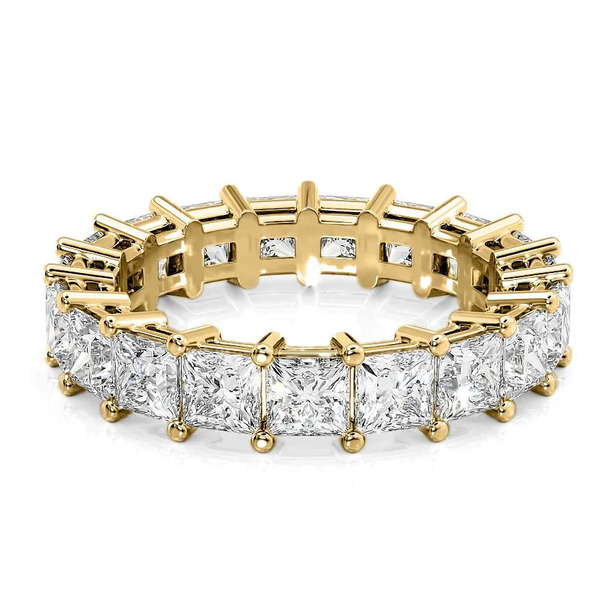 4.7ct Xiara Princess Cut Moissanite Ring - Gold