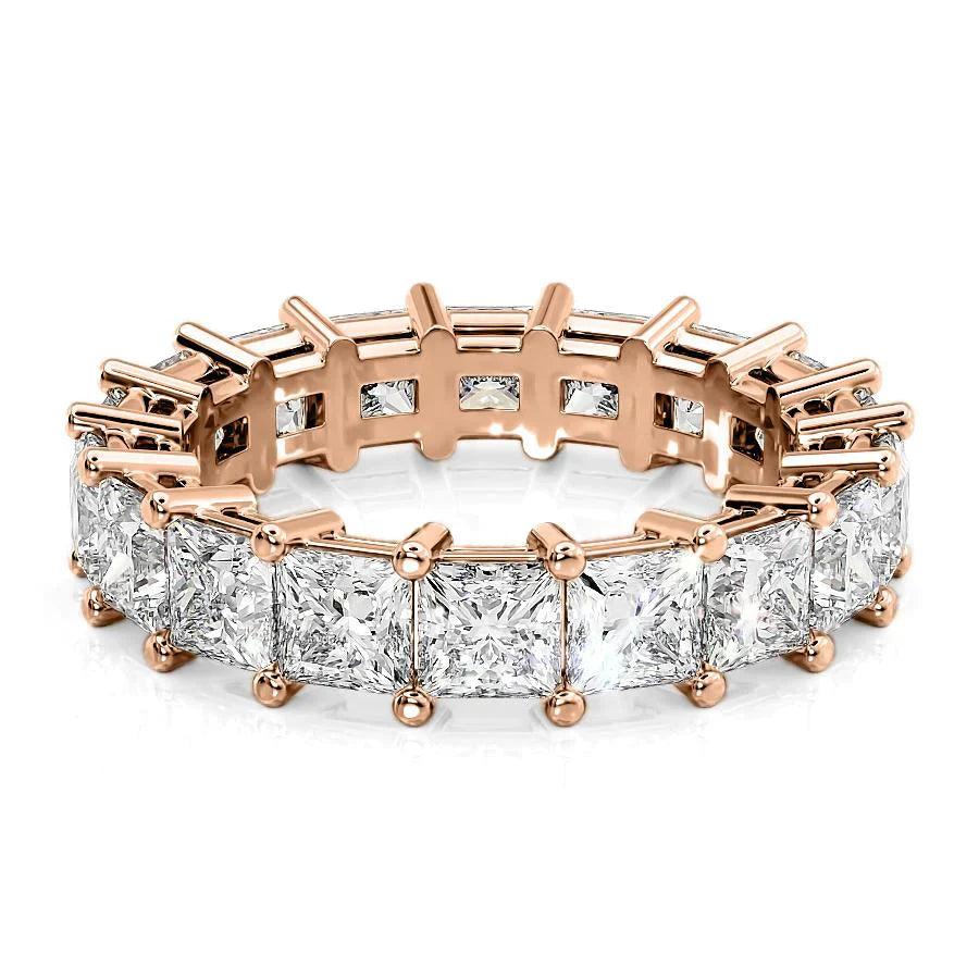 5.5ct Misara Princess Cut Moissanite Ring - Rose Gold