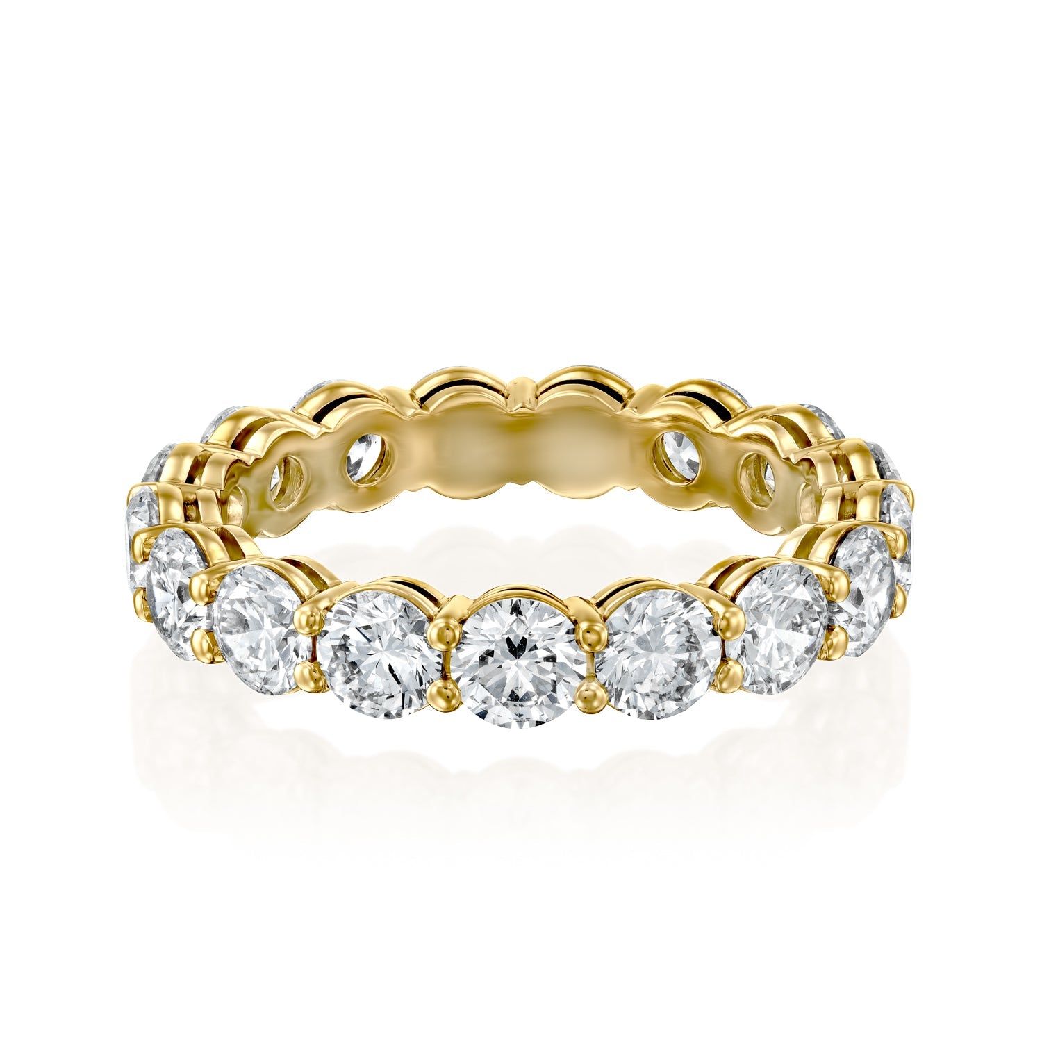 3ct Fairla Round Cut Moissanite Ring - Gold