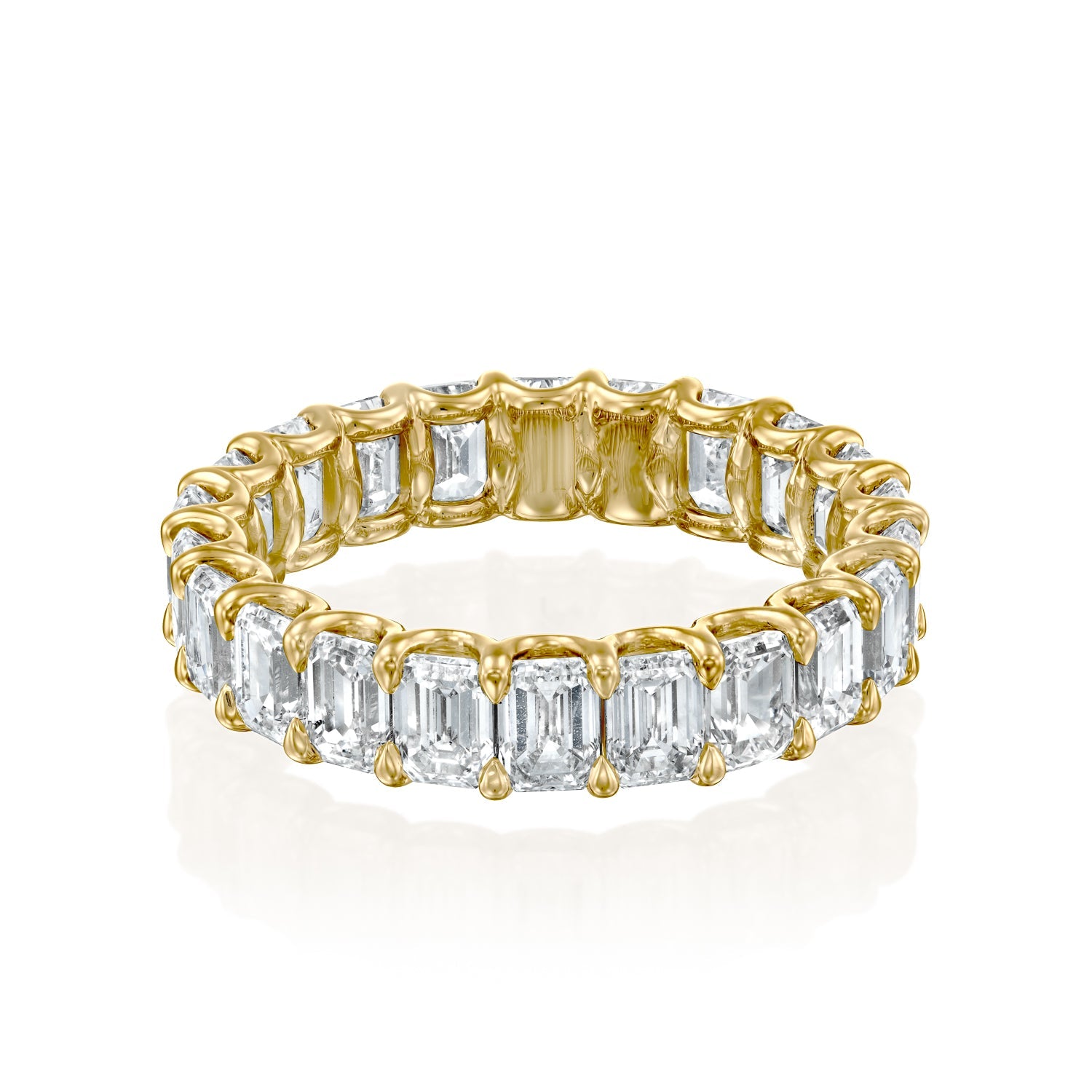 5ct Tarana Emerald Cut Moissanite Ring - Gold