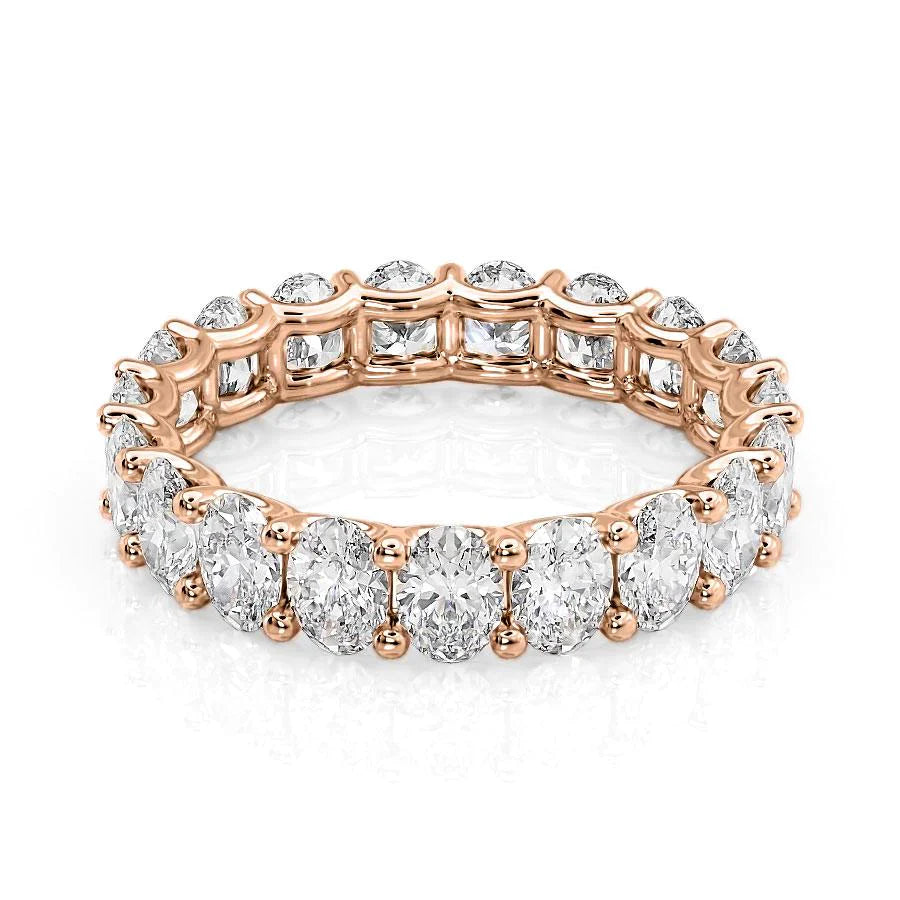 4ct Zelira Oval Cut Moissanite Ring - Rose Gold