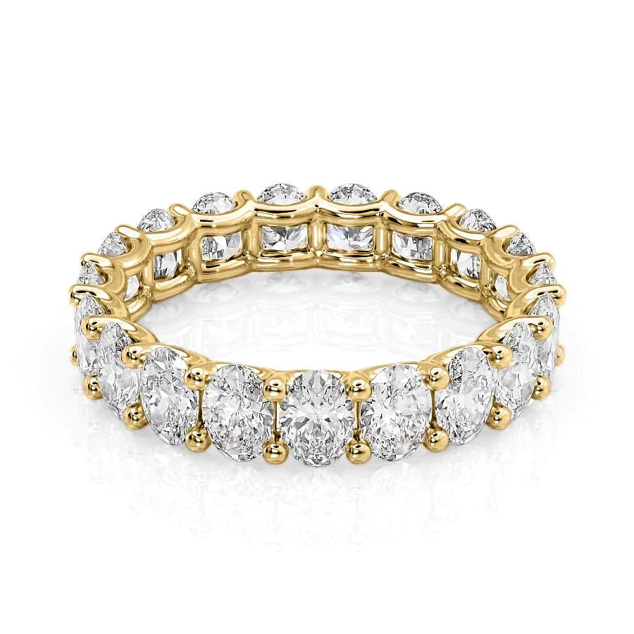 4ct Zelira Oval Cut Moissanite Ring - Gold
