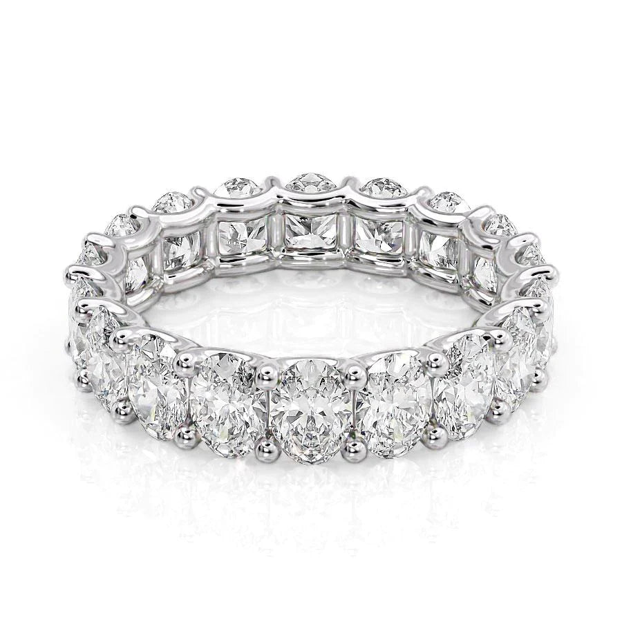 4.5ct Raeka Oval Cut Moissanite Ring - Silver