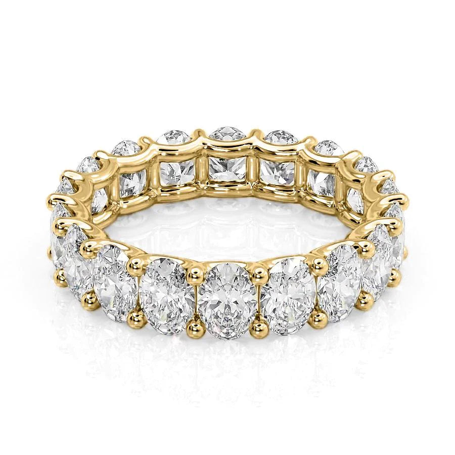 4.5ct Raeka Oval Cut Moissanite Ring - Gold