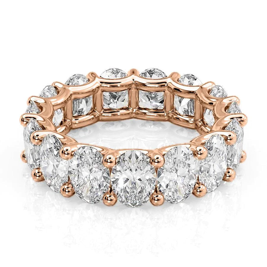 7.5ct Viveca Oval Cut Moissanite Ring - Rose Gold