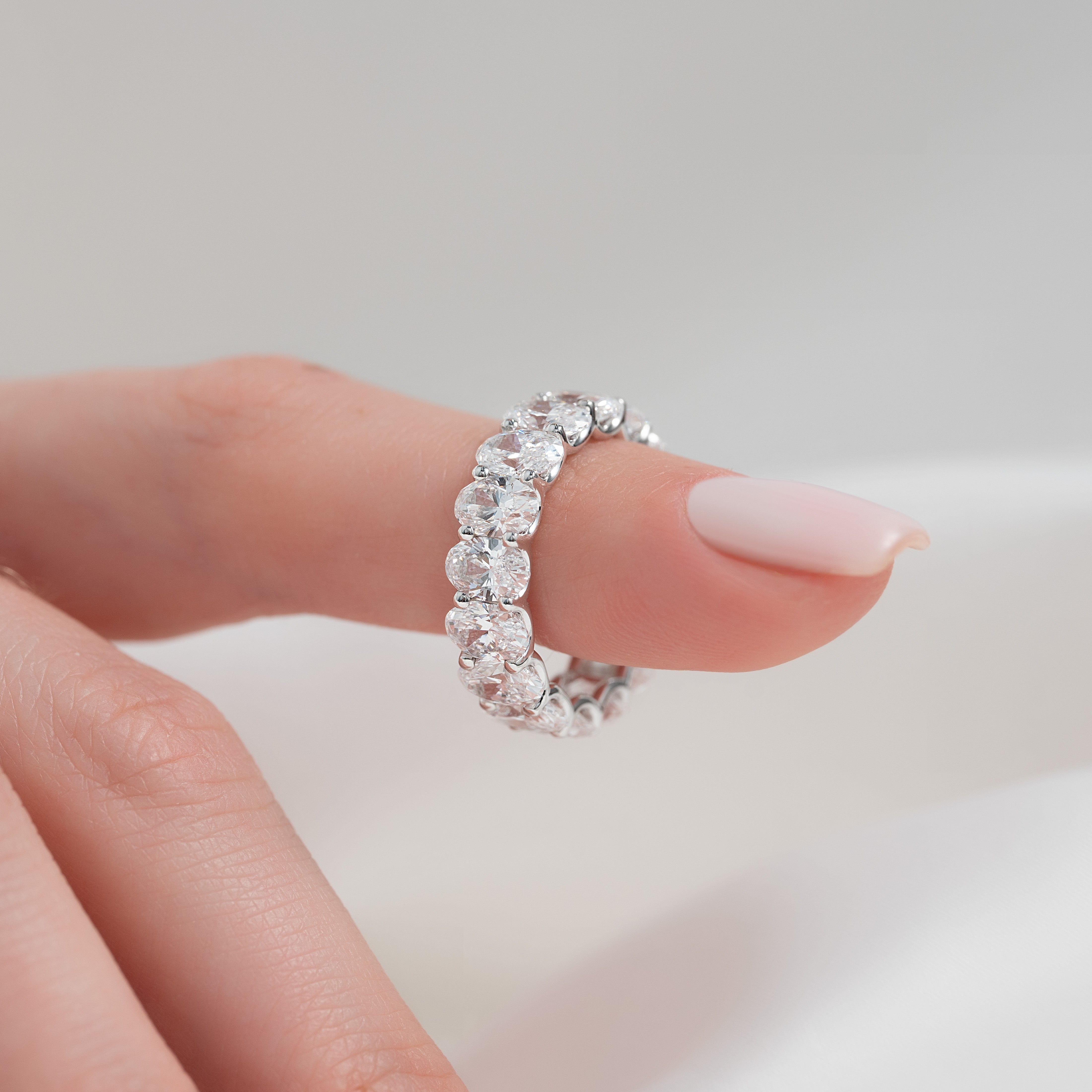 6.5ct Palina Oval Cut Moissanite Ring - Silver