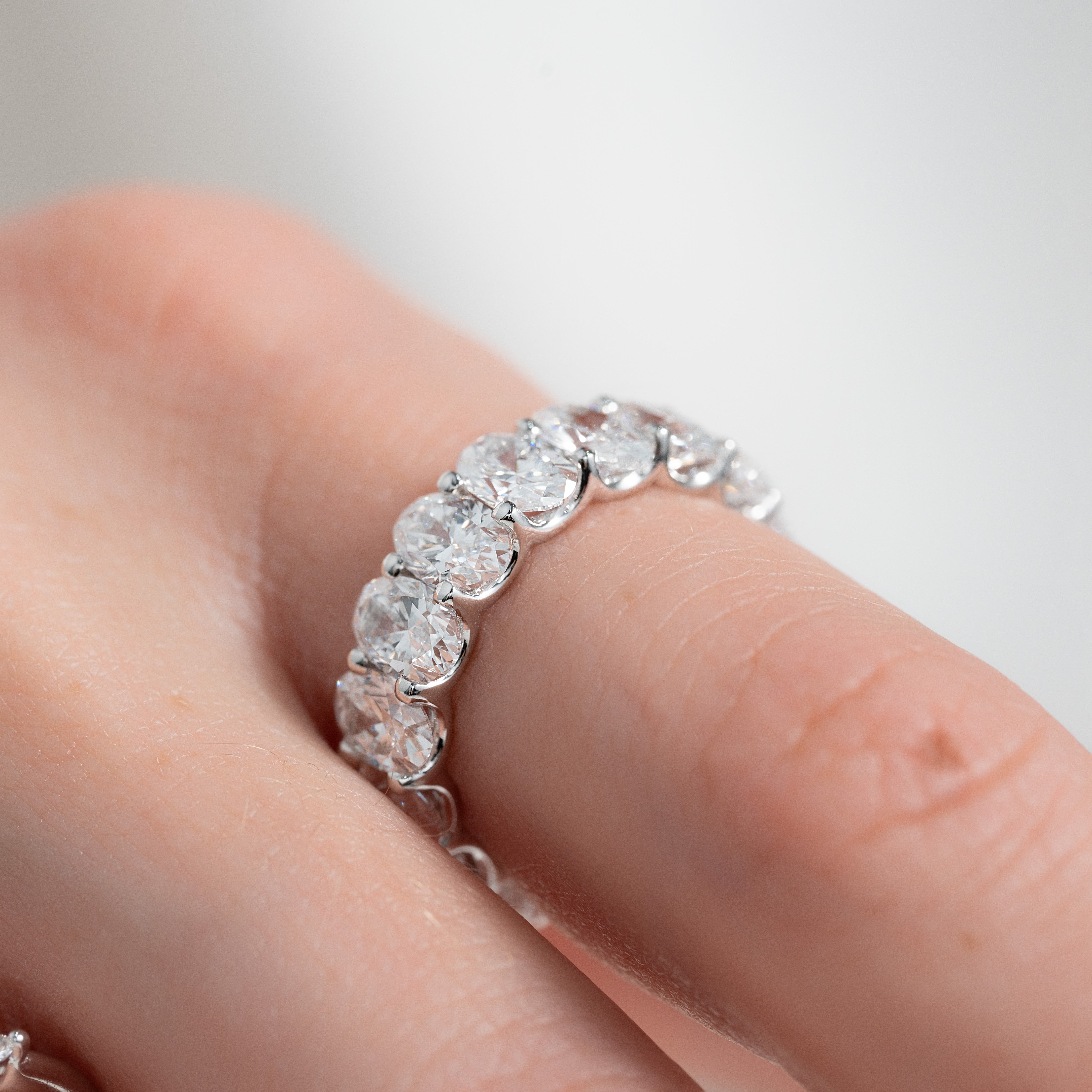 6.5ct Palina Oval Cut Moissanite Ring - Silver