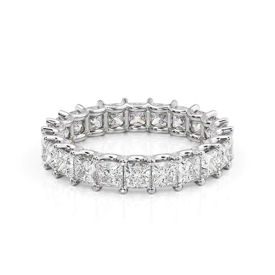 3.5ct Todara Princess Cut Moissanite Ring - Silver