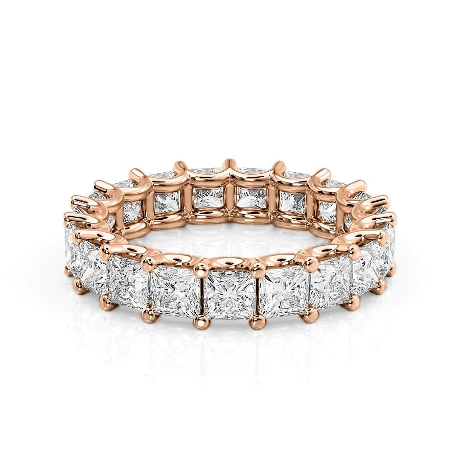 4.7ct Melara Princess Cut Moissanite Ring - Rose Gold