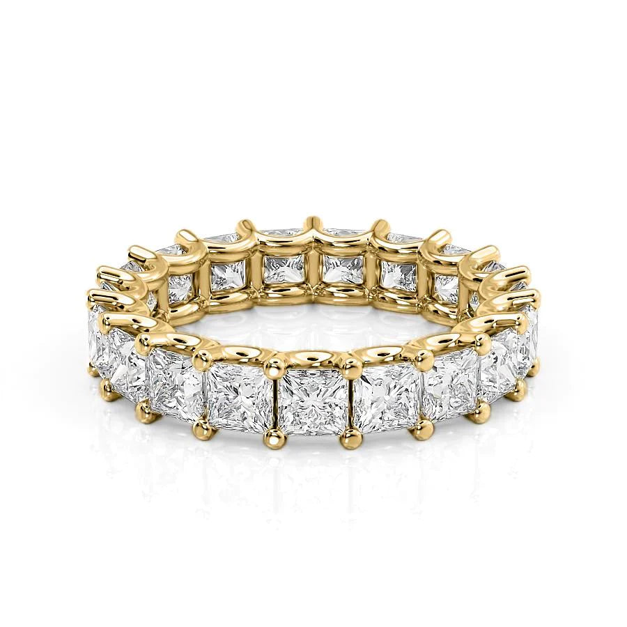 4.7ct Melara Princess Cut Moissanite Ring - Gold