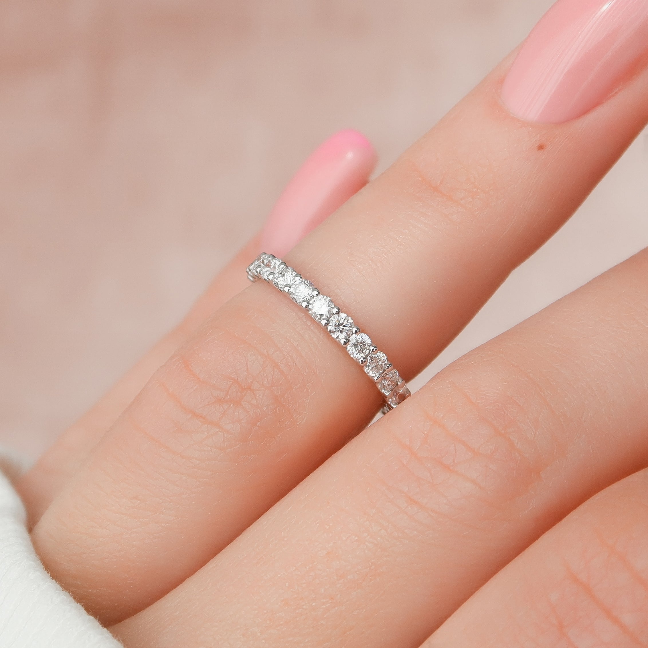 1.2ct Luna Round Cut Moissanite Ring - Silver