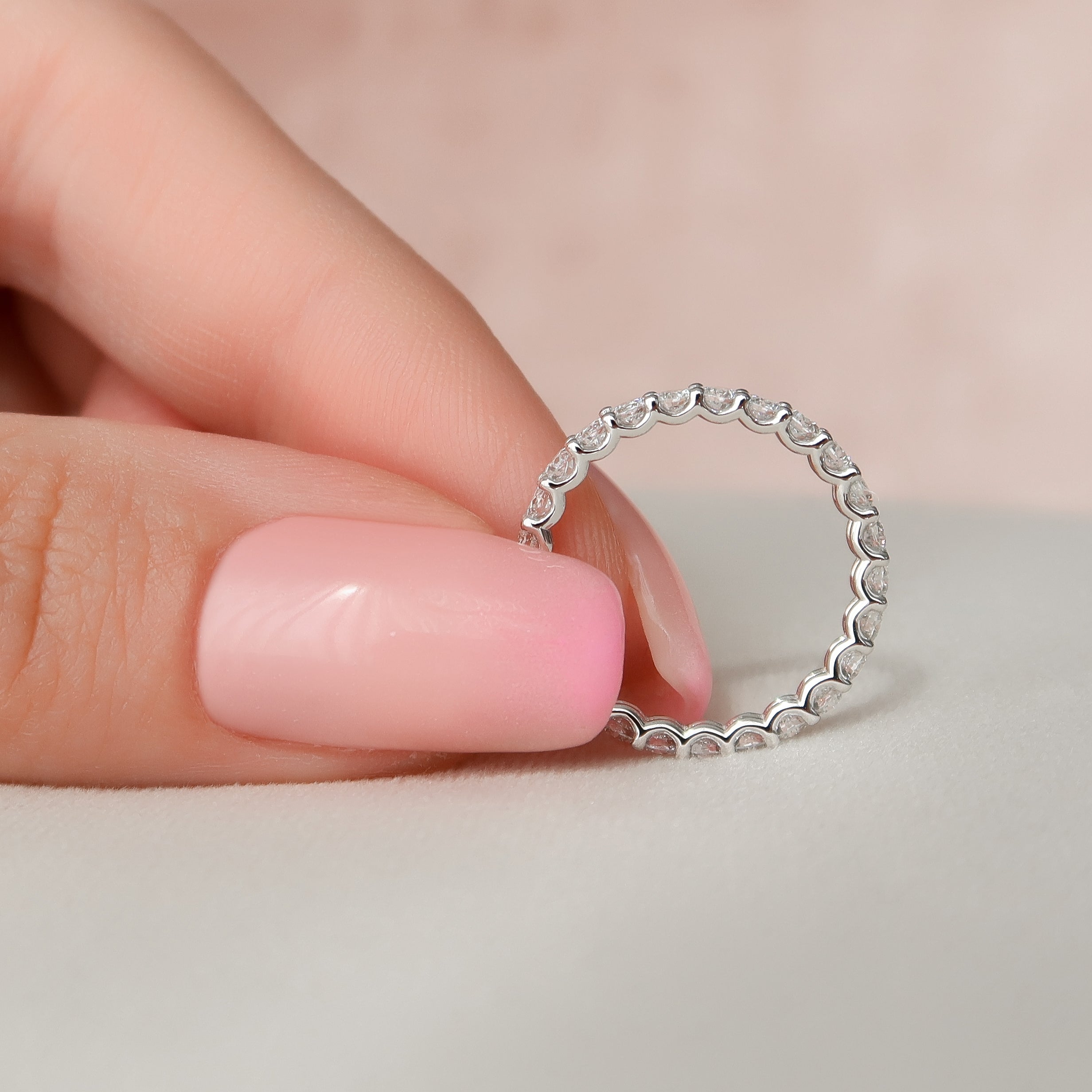 1.2ct Luna Round Cut Moissanite Ring - Silver
