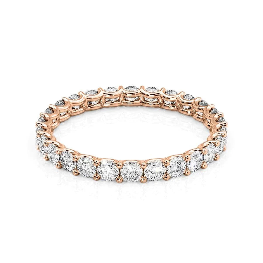 1.2ct Luna Round Cut Moissanite Ring - Rose Gold