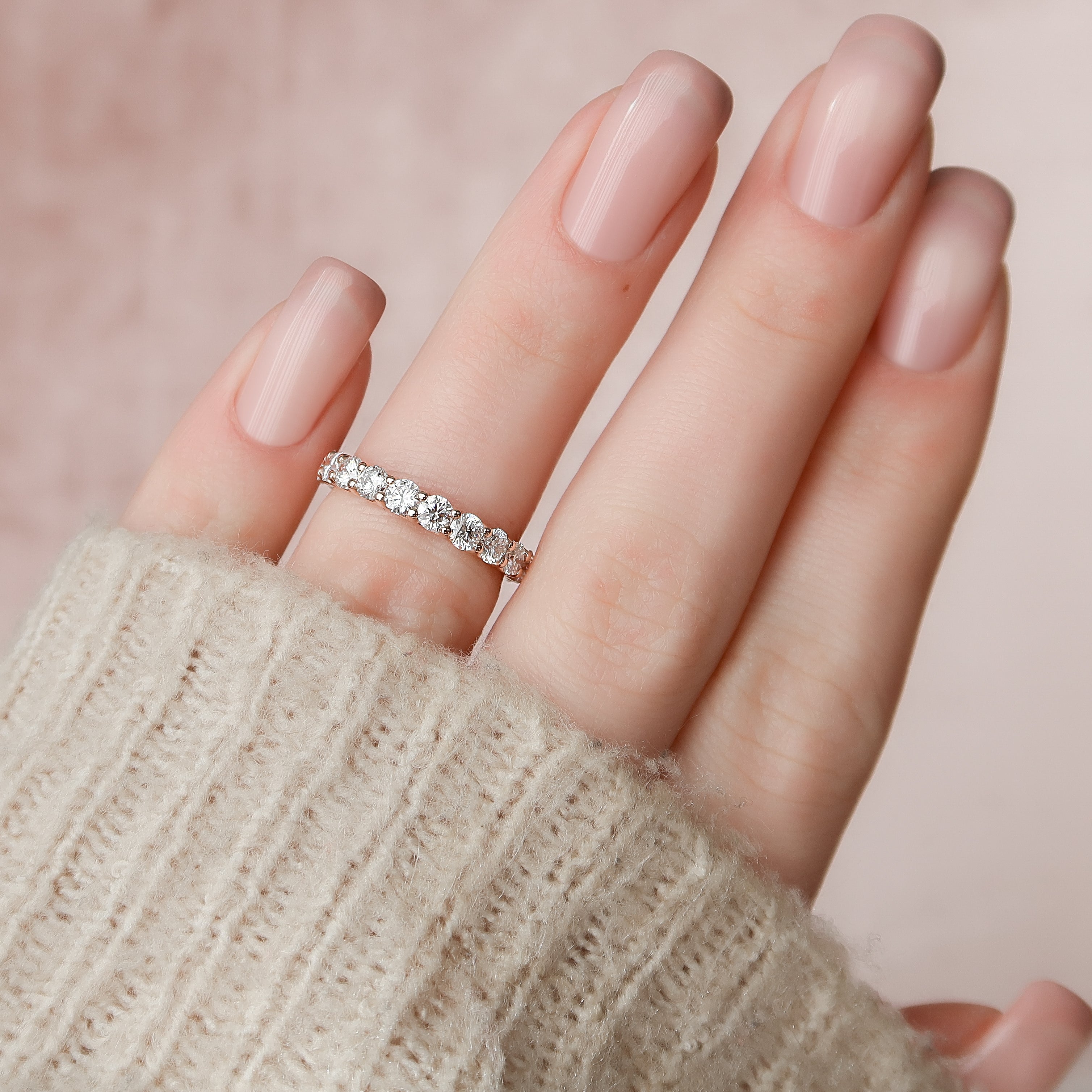 2ct Zarena Round Cut Moissanite Ring - Rose Gold