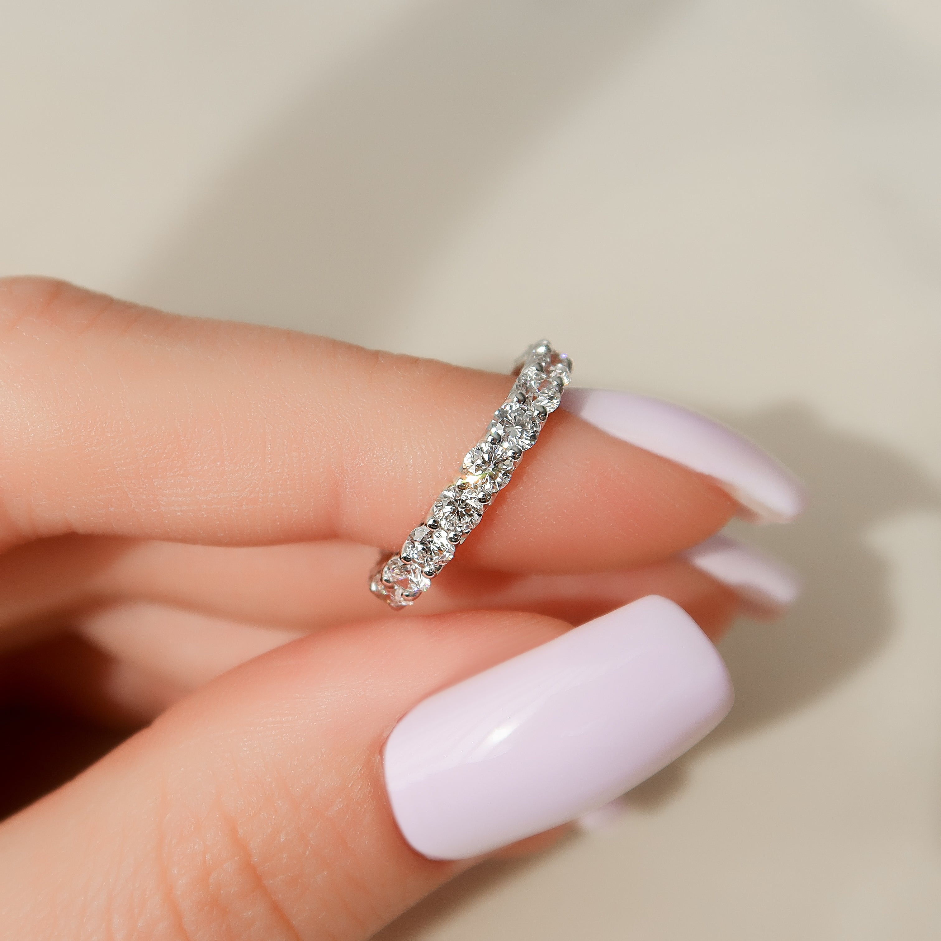 2ct Zarena Round Cut Moissanite Ring - Silver