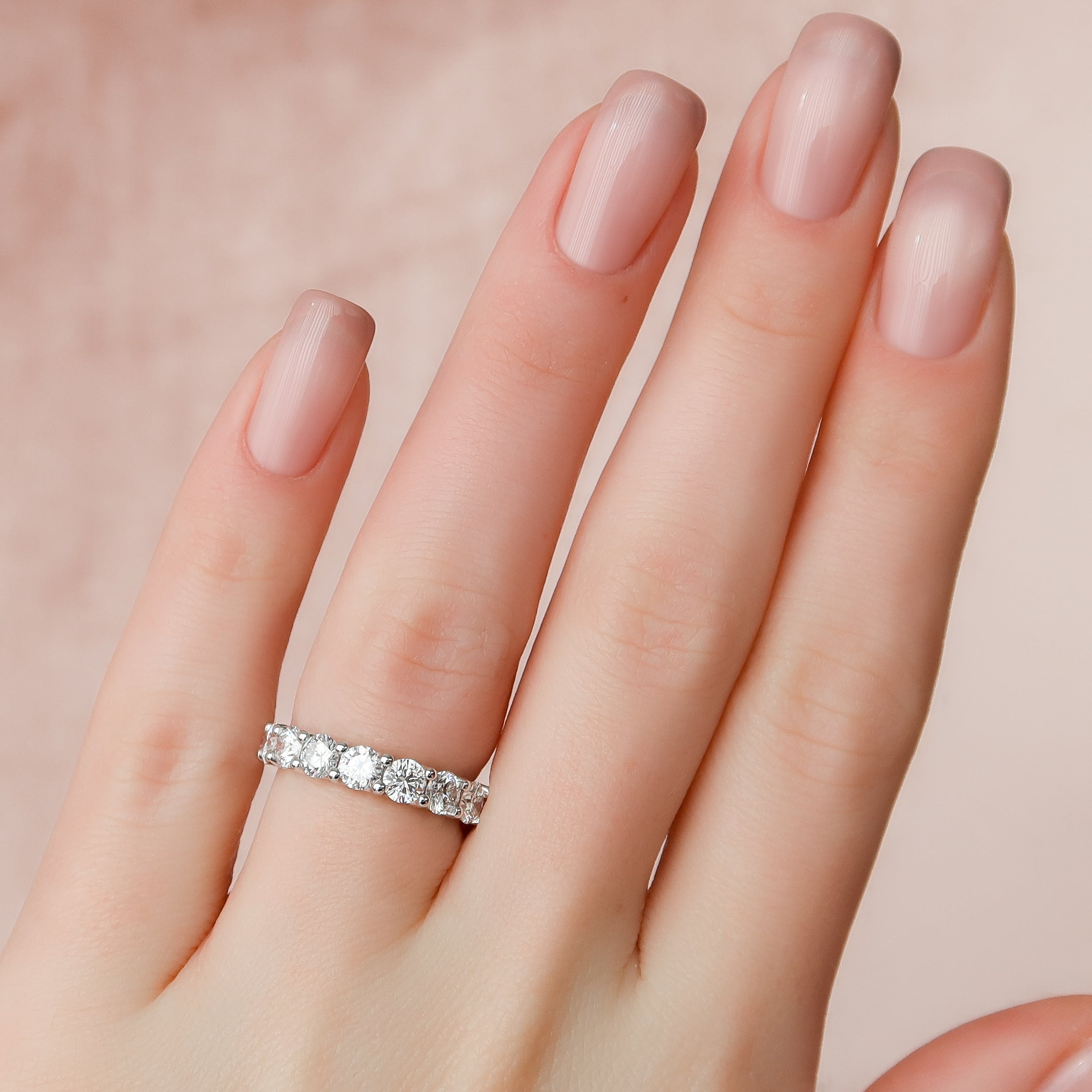 4ct Dari Round Cut Moissanite Ring - Silver