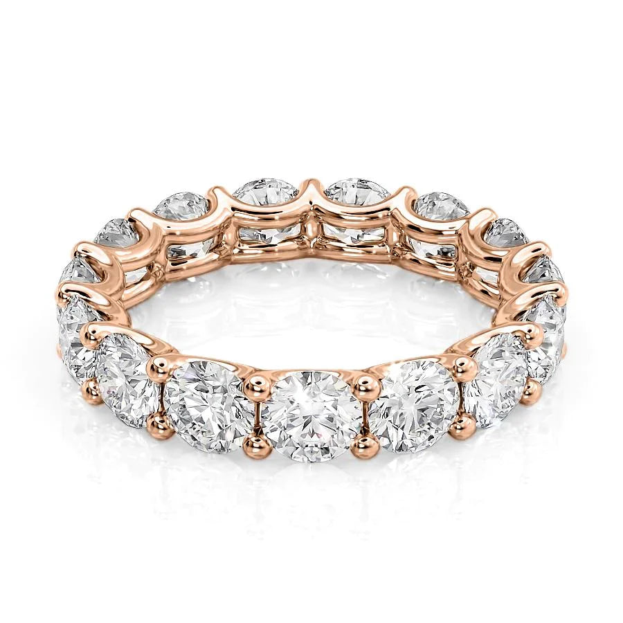 4.5ct Calandra Round Cut Moissanite Ring - Rose Gold