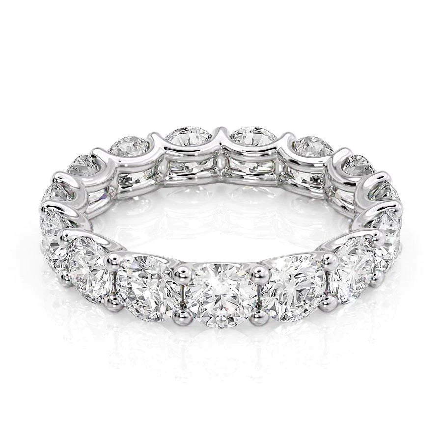 4.5ct Calandra Round Cut Moissanite Ring - Silver