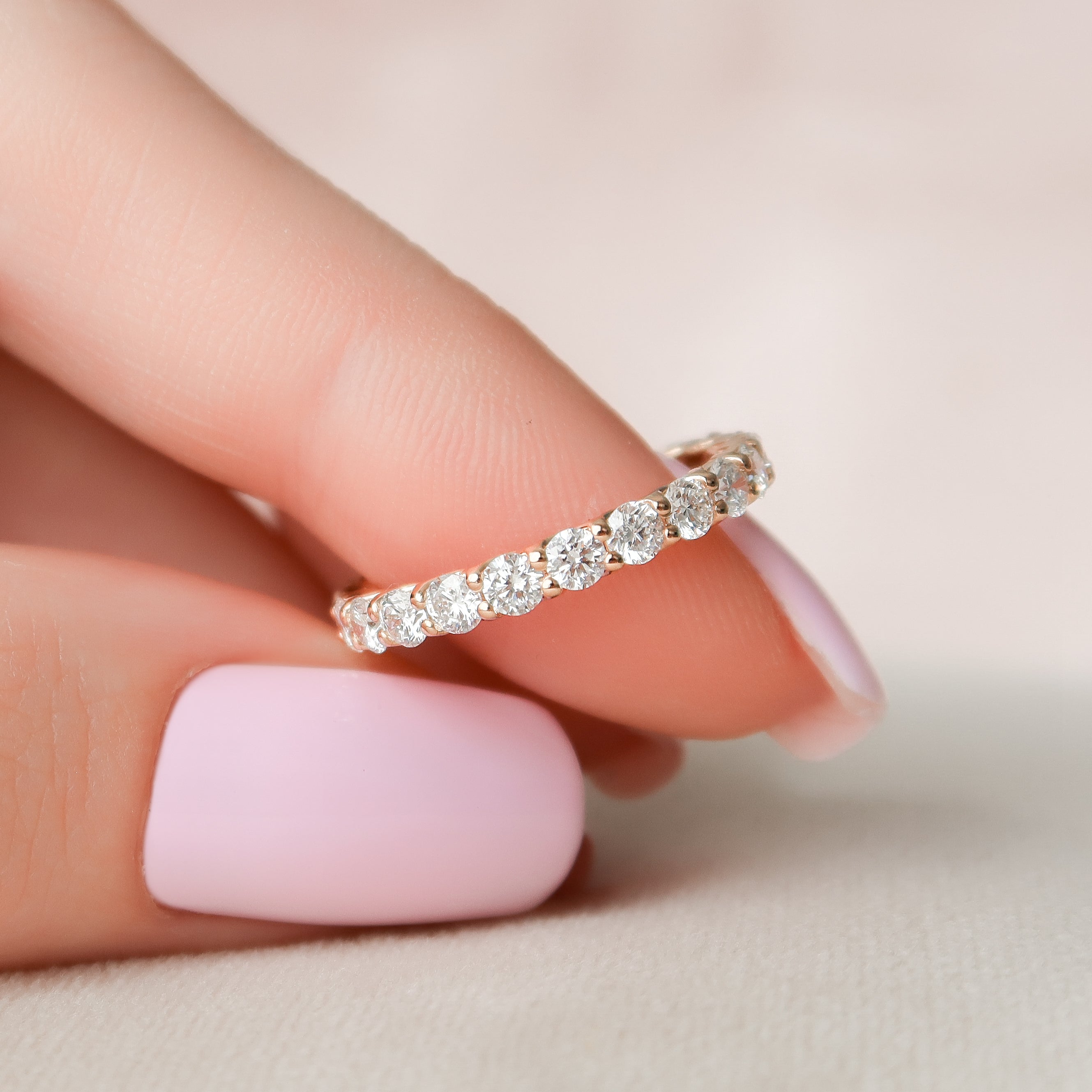2ct Jena Round Cut Moissanite Ring - Rose Gold
