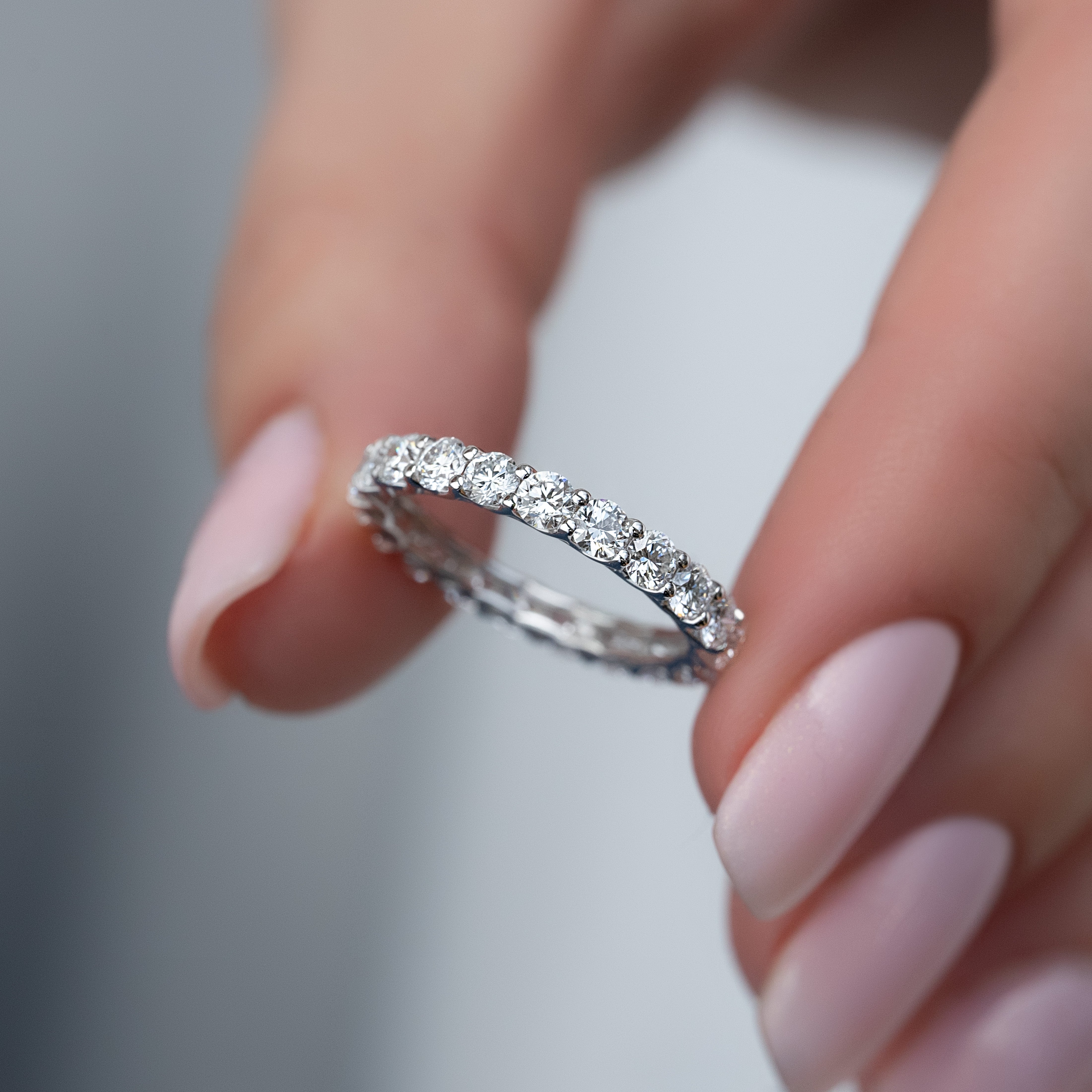 2ct Jena Round Cut Moissanite Ring - Silver