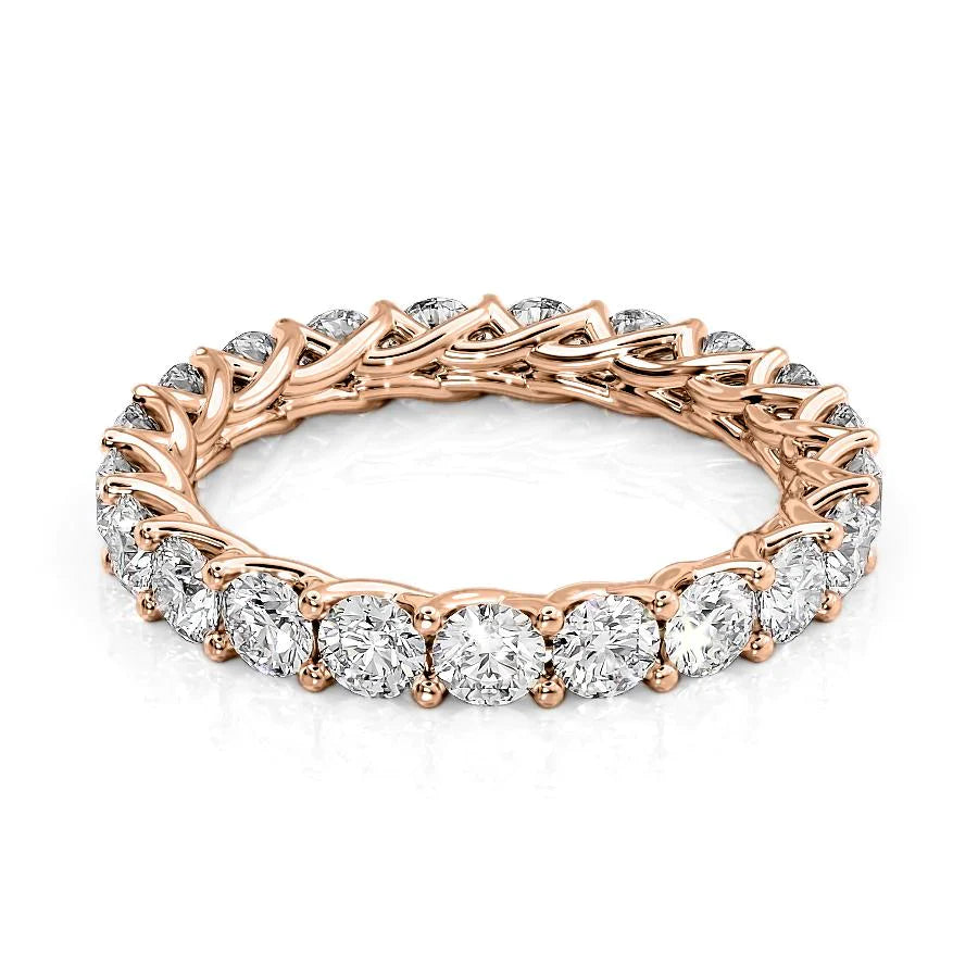 2ct Jena Round Cut Moissanite Ring - Rose Gold