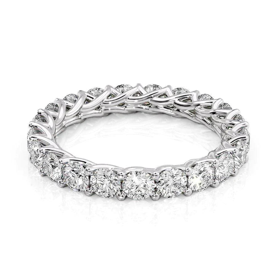 2ct Jena Round Cut Moissanite Ring - Silver