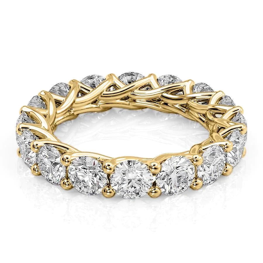4.5ct Domina Round Cut Moissanite Ring - Gold